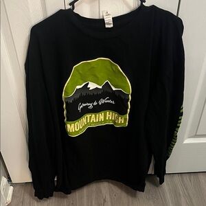 Black Long Sleeve Mountain High Shirt